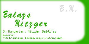 balazs mitzger business card